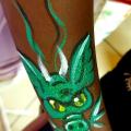 green dragon face