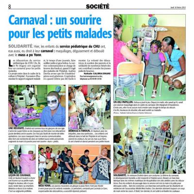 Babou bénévole au CHU: France Antilles 16 févr 2012